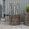 small size of round wicker basket