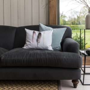 Bird Feather Cushions -side image, close up of cushion