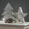 Silver Tree and Silver Star Decorations together