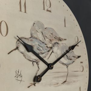 close up of clock face