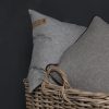 rattan basket on wheels