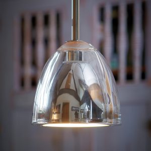 Brushed Nickel Dome Pendant Light