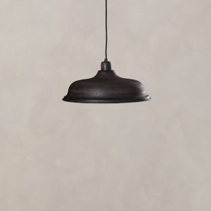 Authentic looking matt finish retro vintage pendant light that's more flat shaped in design