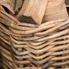 Square Wicker Log Basket With Lid From Motta Living