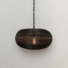 dark pendant light with the light on