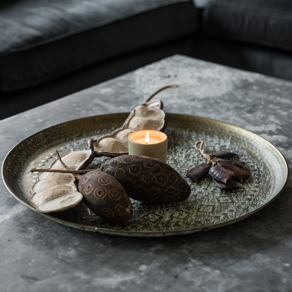 lifestyle image as tray on coffee table