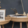 Close up of side view of tables