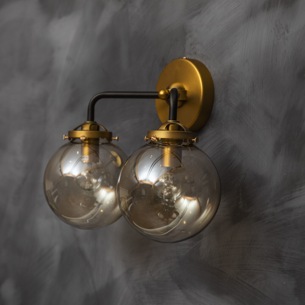 close up, side view of double wall light