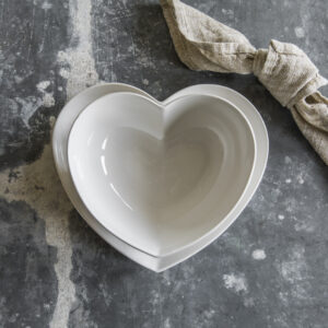 Heart Shaped Stoneware Bowl